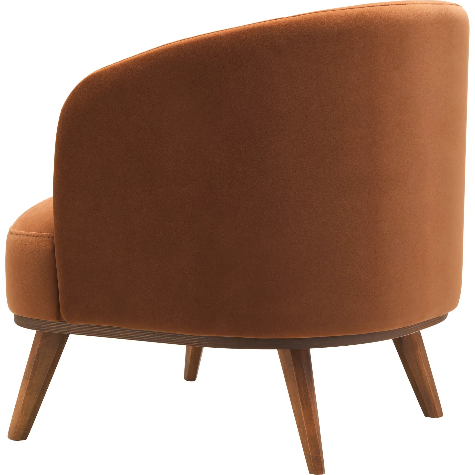 Megan Armchair - 539450 by Surya in upholstery: light pink, base: camel and wood finish. Made from polyester, beechwood, polyurethane foam in a modern style.