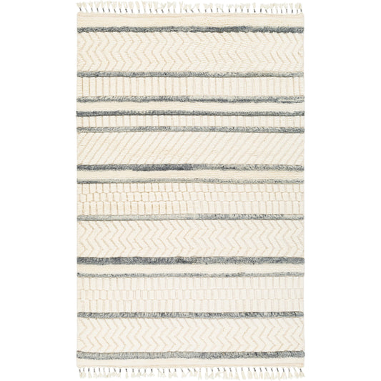 Meknes Rug - 24984 by Surya in charcoal, gray, cream. Made from 100% new zealand wool in a unique style.