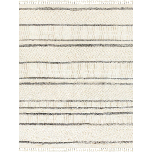 Meknes Rug - 24984 by Surya in charcoal, gray, cream. Made from 100% new zealand wool in a unique style.