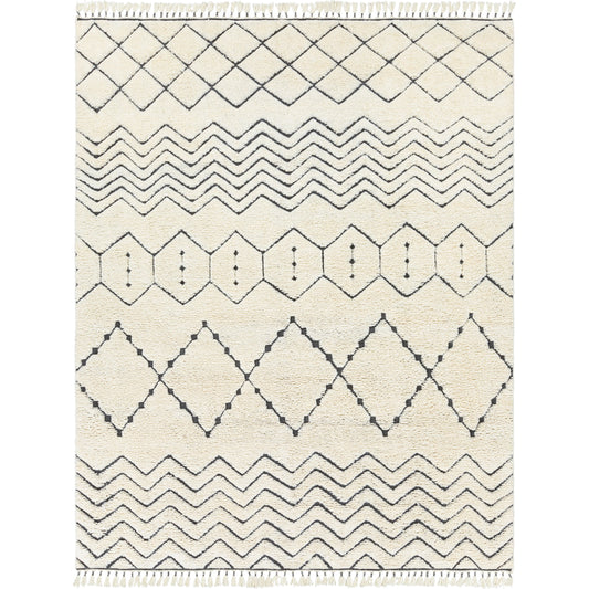 Meknes Rug - 24985 by Surya in cream, charcoal. Made from 100% new zealand wool in a unique style.