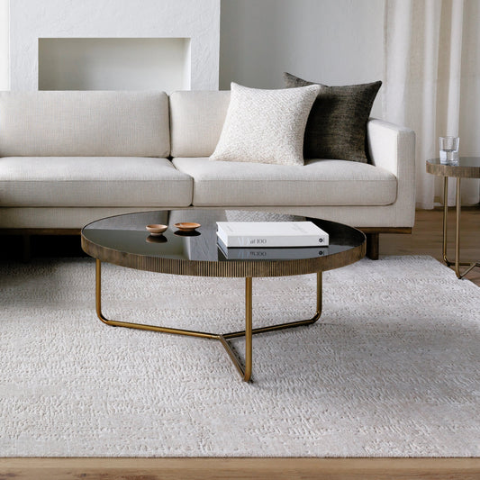 Melton - 32774 by Surya. Made from top: glass, base: metal in a modern style.