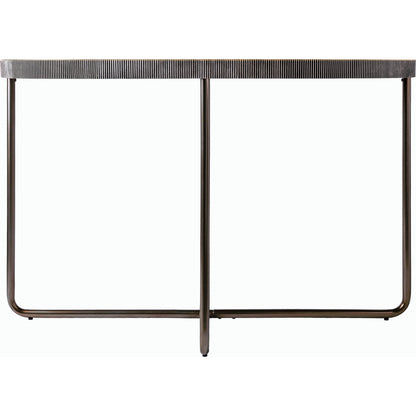 Melton - 32775 by Surya in black and nickel, glossy. Made from top: glass, base: metal in a modern style.