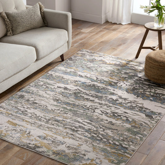 Melo MEL13 Rug by Jaipur Living in blue, gray. Made from 100% polyester in a unique style.