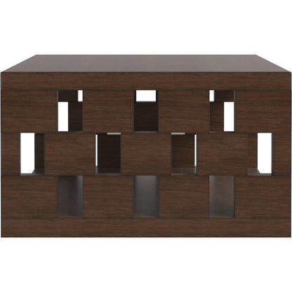 Verge Rectangular Cocktail Table by A.R.T. Furniture in handcrated walnut. Made from poplar, parawood solids, walnut veneer in a traditional style.