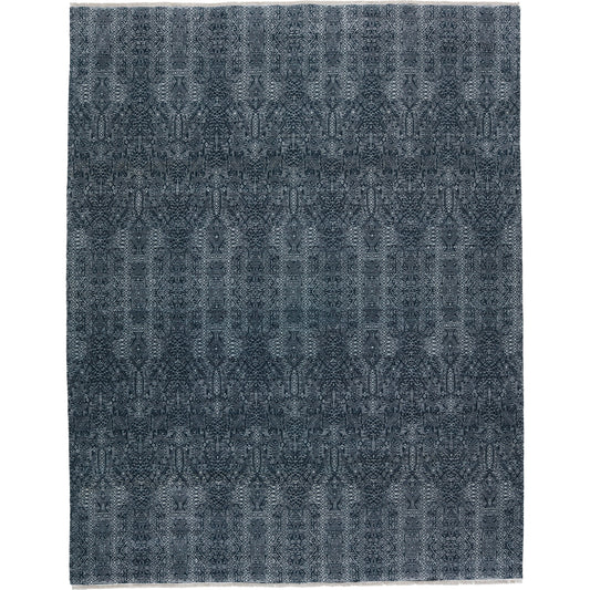 Merritt MER05 Rug by Jaipur Living in dark blue, ivory. Made from 60% wool 40% viscose in a unique style.