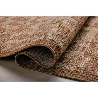 Merrick MER-04 Rug by Loloi II in chestnut, fiesta. Made from 100% polypropylene in a unique style.