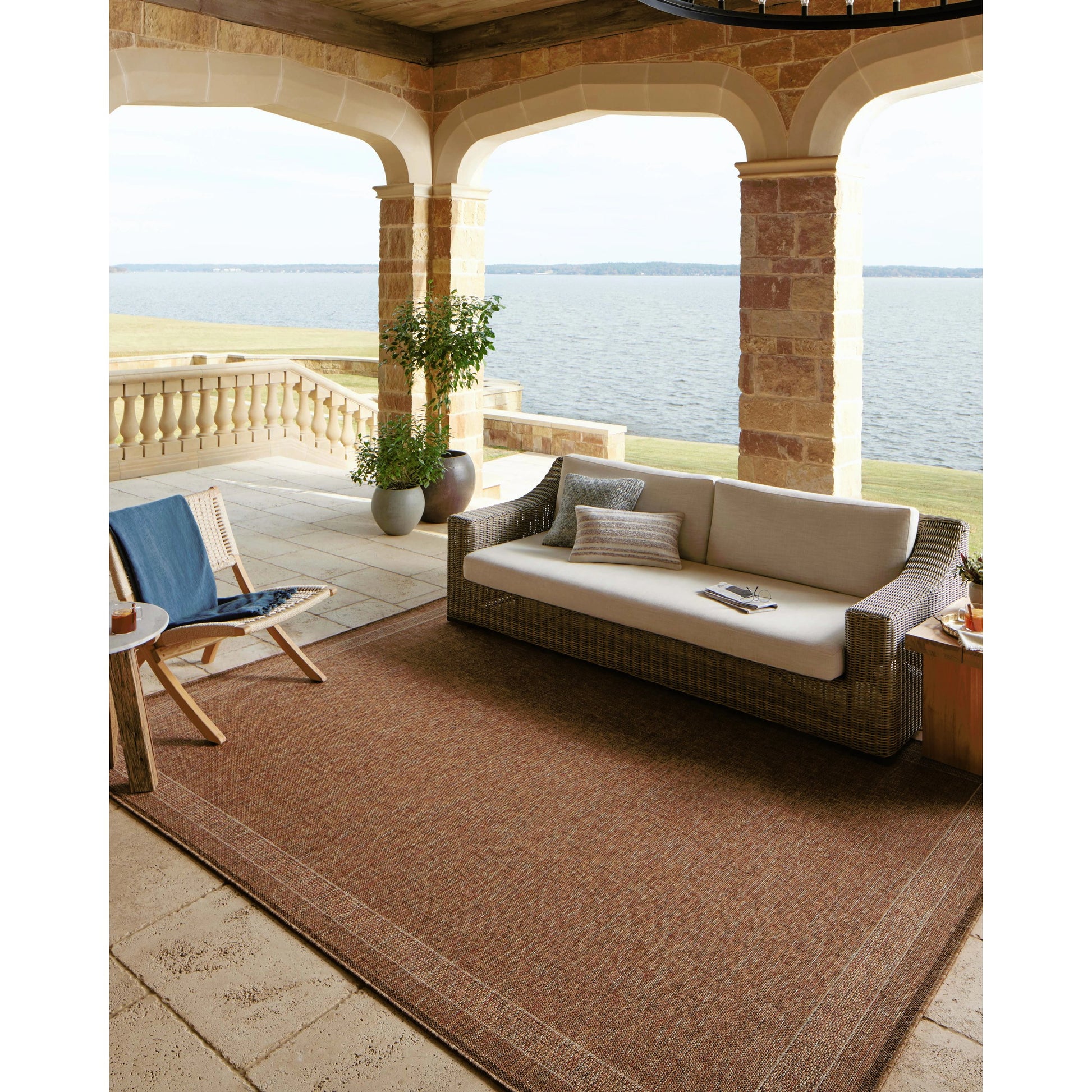 Merrick MER-07 Rug by Loloi II in cinnamon, multi. Made from 100% polypropylene in a unique style.
