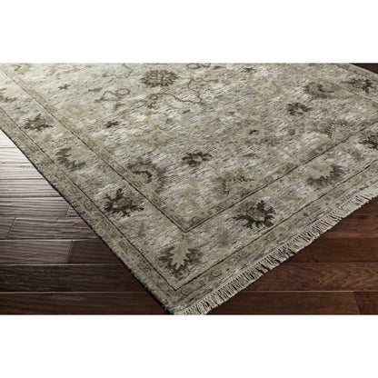 Maeva Rug - 15530 by Surya in light olive, black, olive, cream. Made from 60% wool, 40% viscose in a unique style.