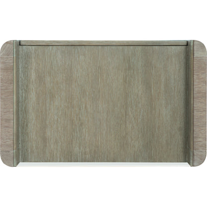 Affinity Three Drawer Nightstand by Hooker Furniture in greige. Made from oak veneers in a eclectic & global style.