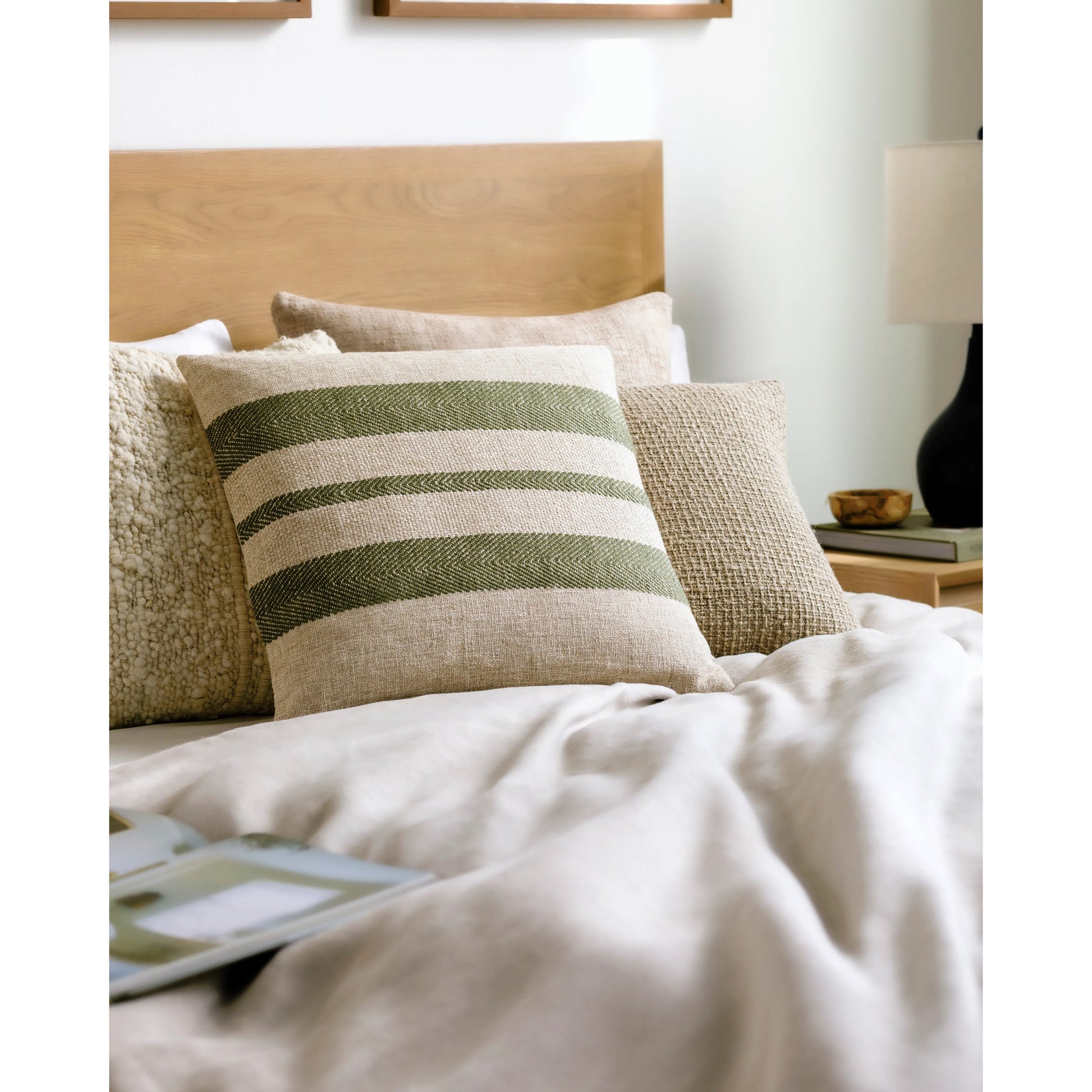 Mobley Accent Pillow - 533874 by Surya. Made from cotton, linen, viscose in a modern style.