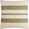 Light Beige, Grass Green / Down Feather / 18" x 18"