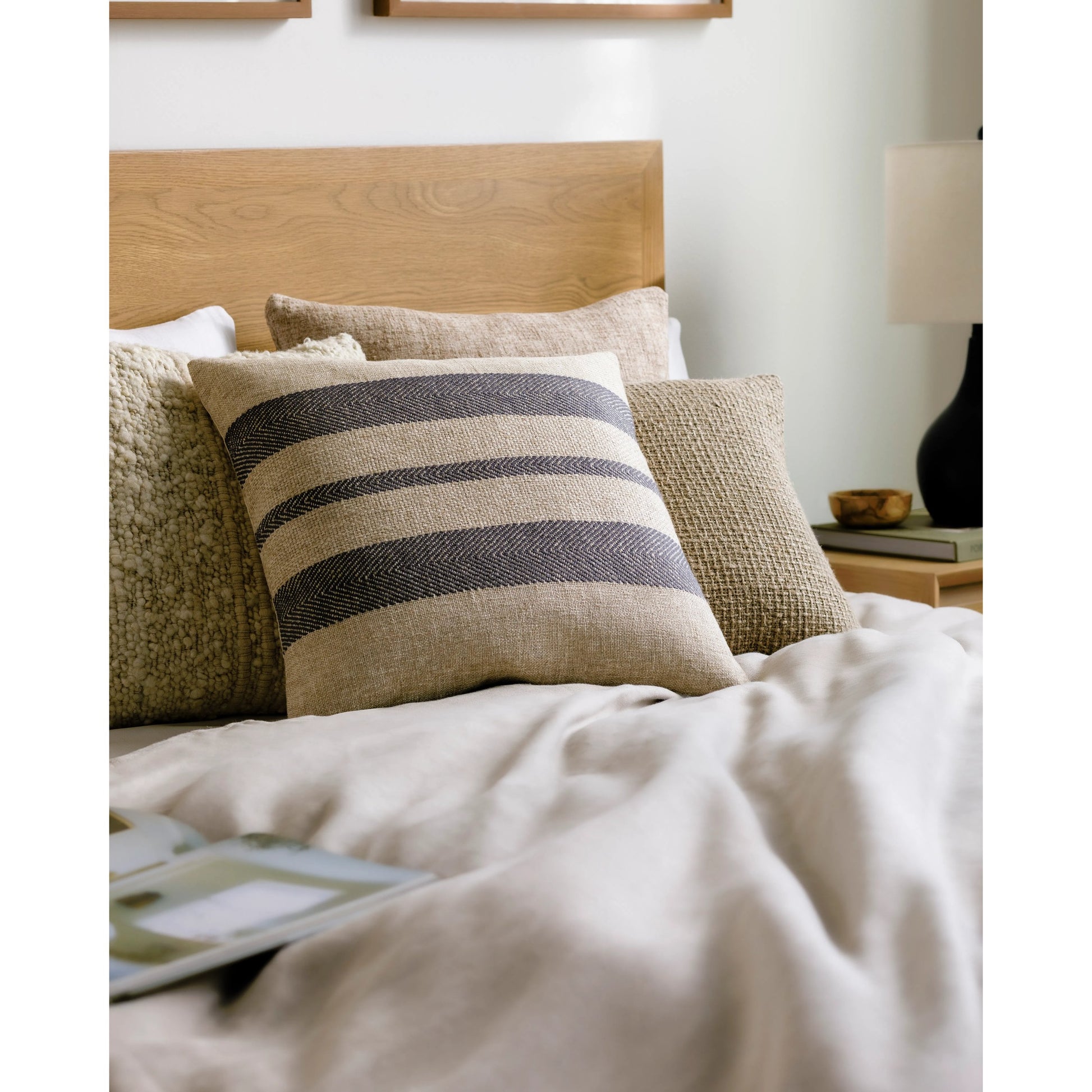 Mobley Accent Pillow - 533874 by Surya. Made from cotton, linen, viscose in a modern style.
