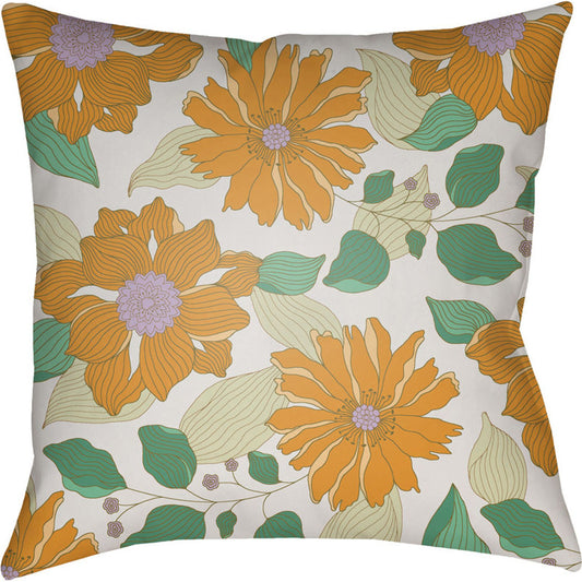 Moody Floral Pillow - 5789 by Livabliss. Made from front: 100% polyester, back: 100% polyester in a modern style.