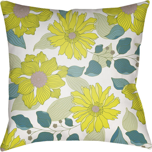 Moody Floral Pillow - 5789 by Livabliss. Made from front: 100% polyester, back: 100% polyester in a modern style.