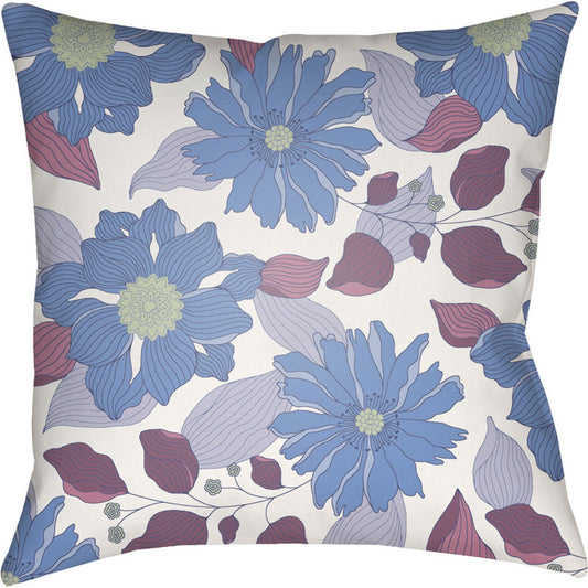Moody Floral Pillow - 5789 by Livabliss. Made from front: 100% polyester, back: 100% polyester in a modern style.