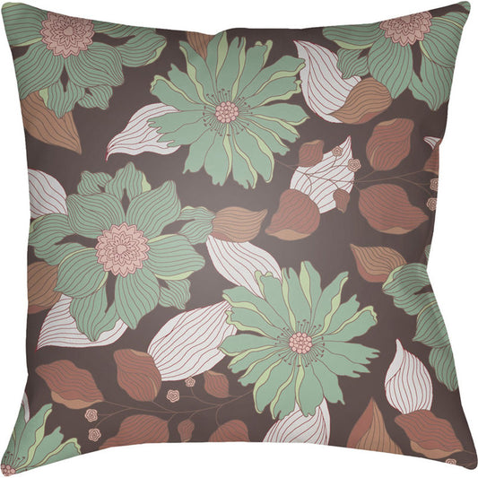 Moody Floral Pillow - 5789 by Livabliss. Made from front: 100% polyester, back: 100% polyester in a modern style.