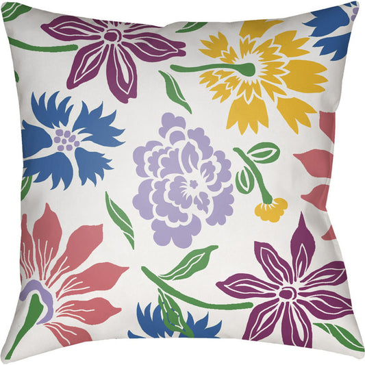 Moody Floral Pillow - 5789 by Livabliss. Made from front: 100% polyester, back: 100% polyester in a modern style.