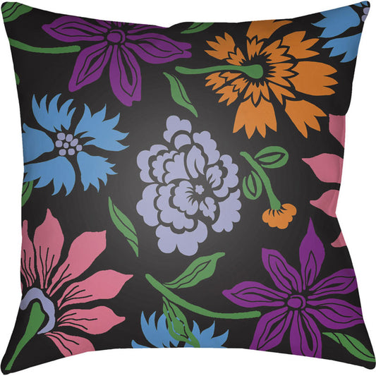 Moody Floral Pillow - 5789 by Livabliss. Made from front: 100% polyester, back: 100% polyester in a modern style.