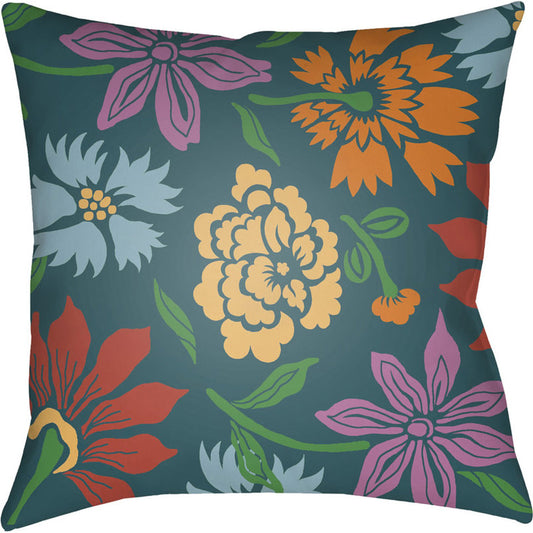 Moody Floral Pillow - 5789 by Livabliss. Made from front: 100% polyester, back: 100% polyester in a modern style.