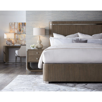 Modern Mood Panel Bed by Hooker Furniture. Made from oak veneers, metal in a modern style.