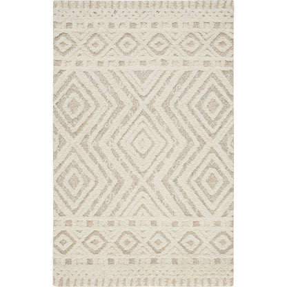 Anica Transitional Diamond Rug - 8010F by Feizy in ivory, tan. Made from wool in a unique style.