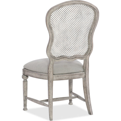 Gaston Side Chair (Set of 2) by Hooker Furniture in grey and mercantile white. Made from fabric, metal in a traditional style.