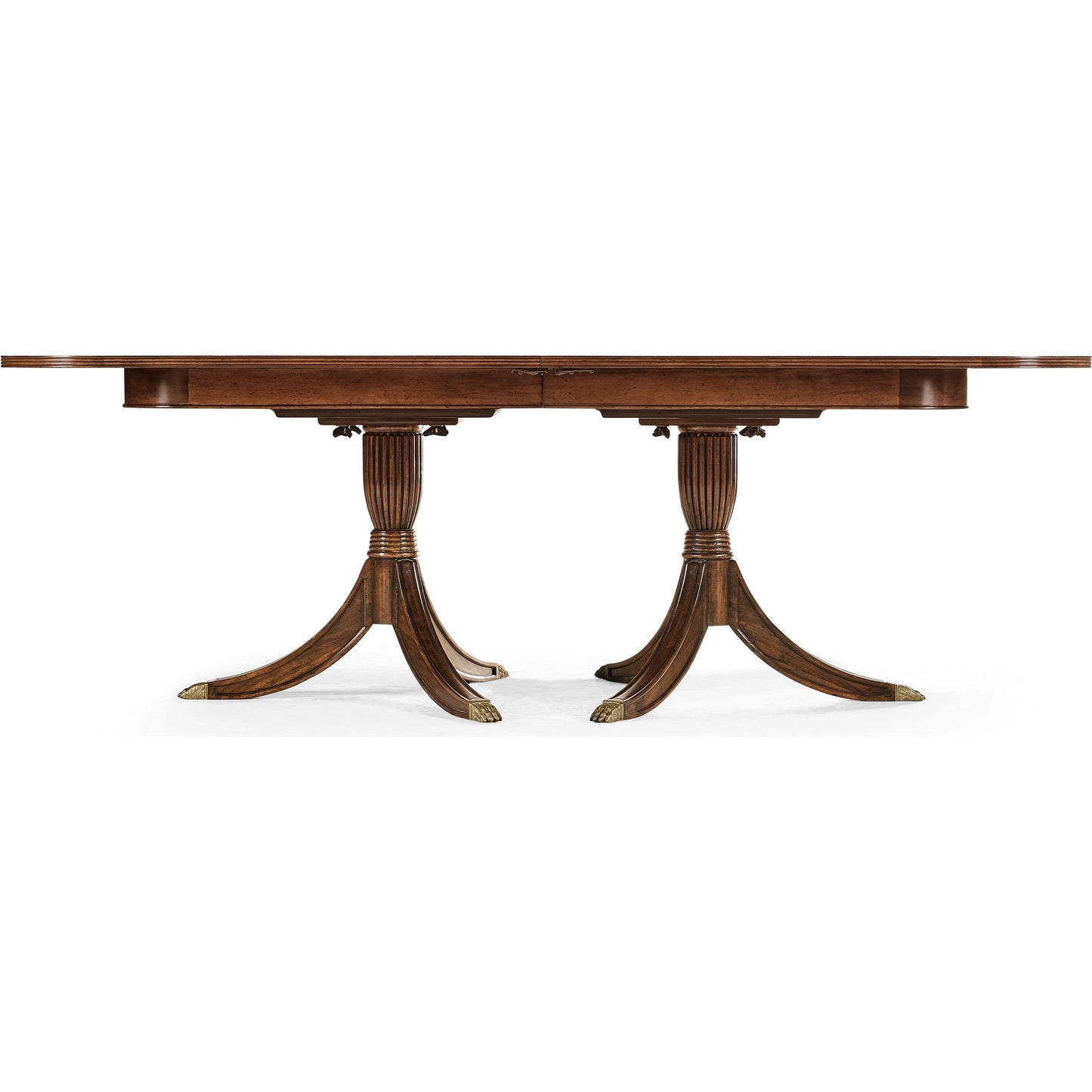 003 SR-846114 | Additional Silo | Windsor Regency Two-Leaf Mahogany Dining Table by Jonathan Charles in brown and medium antique mahogany. Made from acacia in a traditional style.