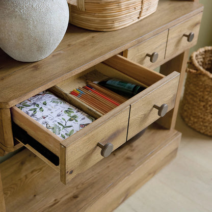 Kalamazoo Bookcase by Hooker Furniture in medium wood and aged oak. Made from white oak veneers in a transitional style.