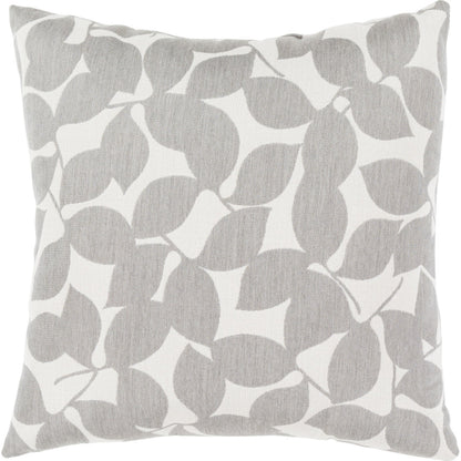 Magnolia Indoor/Outdoor Pillow by Surya in teal, ivory. Made from sunbrella,100% acrylic in a modern style.