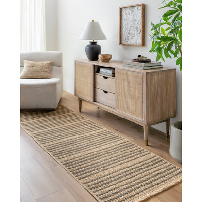 Mirage MGE-2308 Indoor/Outdoor Rug by Livabliss in tan, black. Made from 100% polypropylene in a unique style.