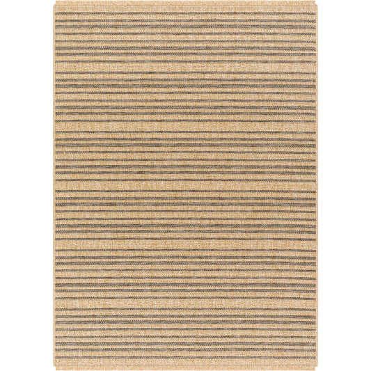 001 SI-1922240,SI-1922242,SI-1922243,SI-1922246 | Primary Silo | Mirage MGE-2308 Indoor/Outdoor Rug by Livabliss in tan, black. Made from 100% polypropylene in a unique style.
