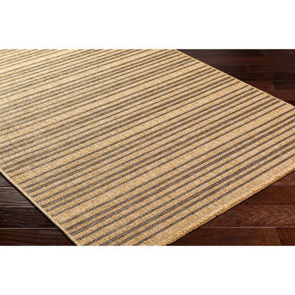 Mirage MGE-2308 Indoor/Outdoor Rug by Livabliss in tan, black. Made from 100% polypropylene in a unique style.