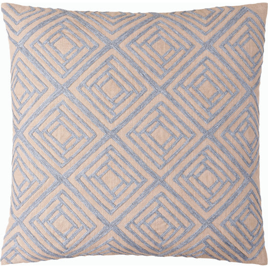 Meghan Accent Pillow - 533868 by Surya in tan, slate. Made from cotton in a modern style.