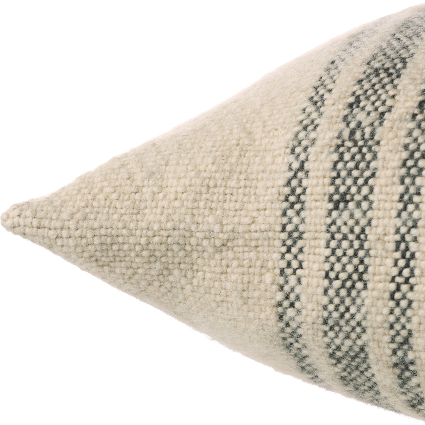 003 SI-2123667,SI-2123668 | Closeup | Margosa MGP01 Pillow by Jaipur Living in natural, gray. Made from 100% wool in a modern style.