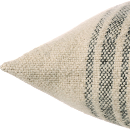 Margosa MGP01 Pillow by Jaipur Living in natural, gray. Made from 100% wool in a modern style.