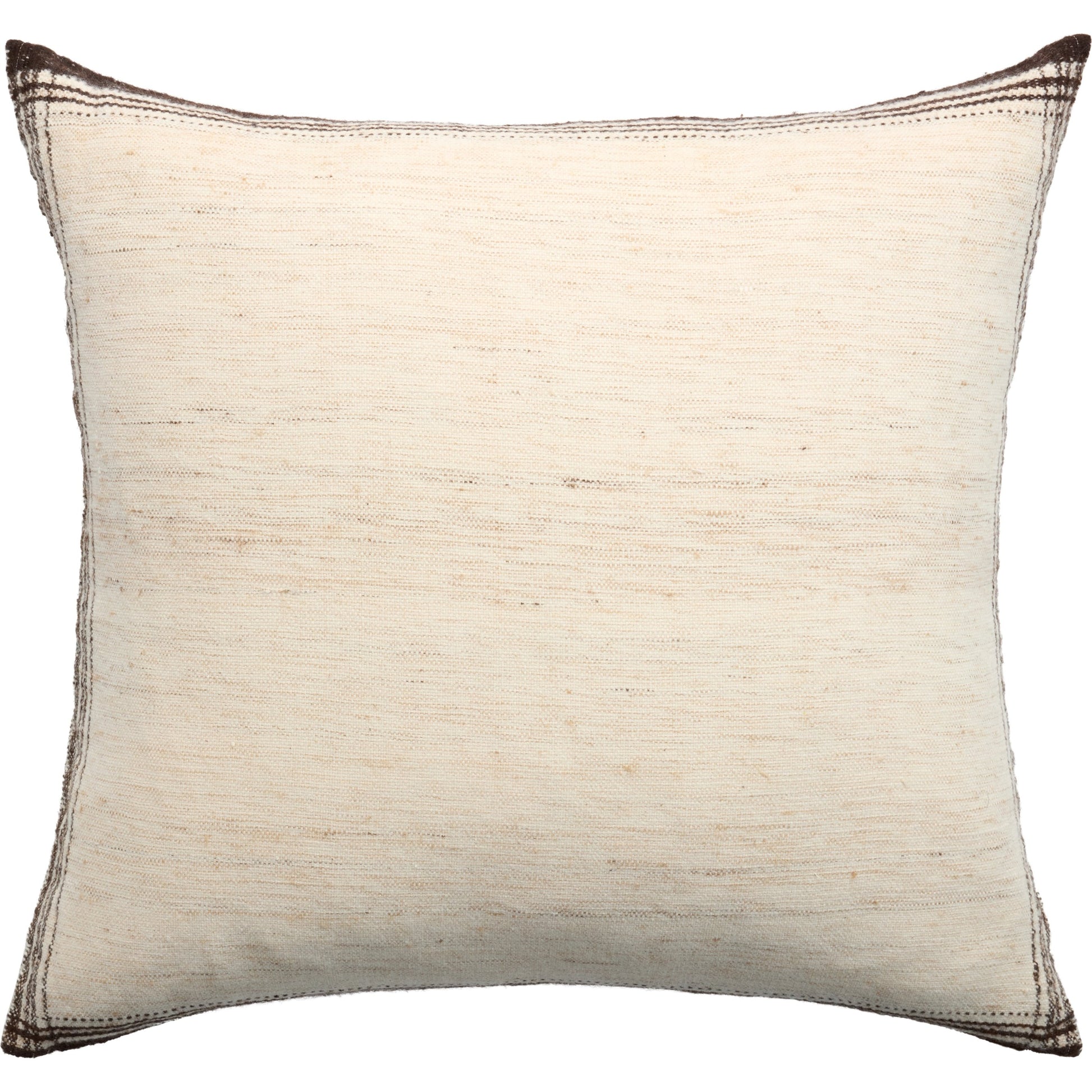 Margosa MGP02 Pillow by Jaipur Living in natural, black. Made from 40% cotton 40% wool 20% silk in a modern style.
