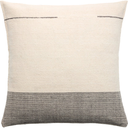 Margosa MGP15 Pillow by Jaipur Living in natural, gray. Made from 100% cotton in a cottage & farmhouse style.