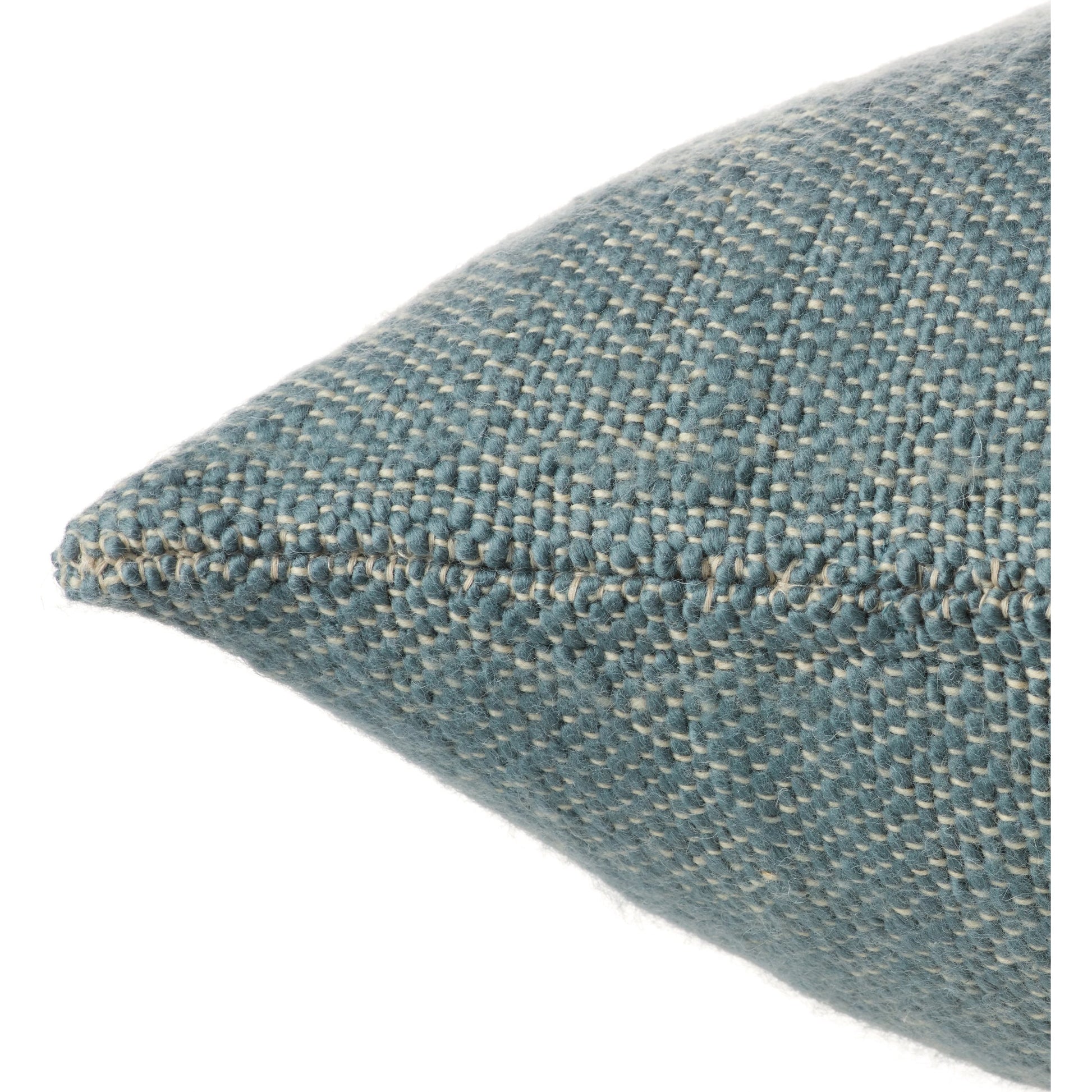 Margosa Belinda Pillow by Jaipur Living in natural, blue. Made from 100% wool in a modern style.