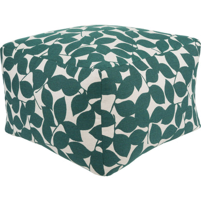 Magnolia Indoor/Outdoor Pillow by Surya in teal, ivory. Made from sunbrella,100% acrylic in a modern style.