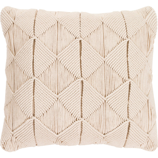 Migramah Pillow - 11287 by Surya in cream. Made from 100% cotton in a eclectic & global style.