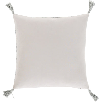 Madagascar Pillow - 9450 by Surya in medium gray. Made from 100% cotton in a modern style.