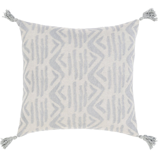 001 SR-880661,SR-880662,SR-880663,SR-880664,SR-880665,SR-880666 | Additional Silo | Madagascar Pillow - 8574 by Surya in medium gray. Made from 100% cotton in a eclectic & global style.