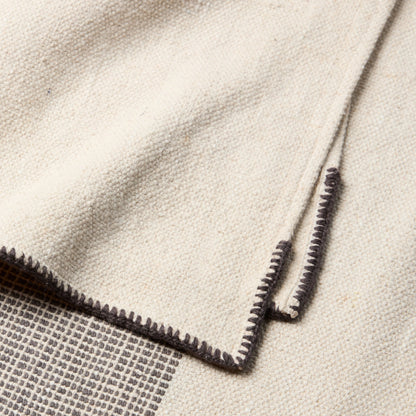 Margosa Embata Throw by Jaipur Living in gray, cream. Made from 100% cotton in a cottage & farmhouse style.