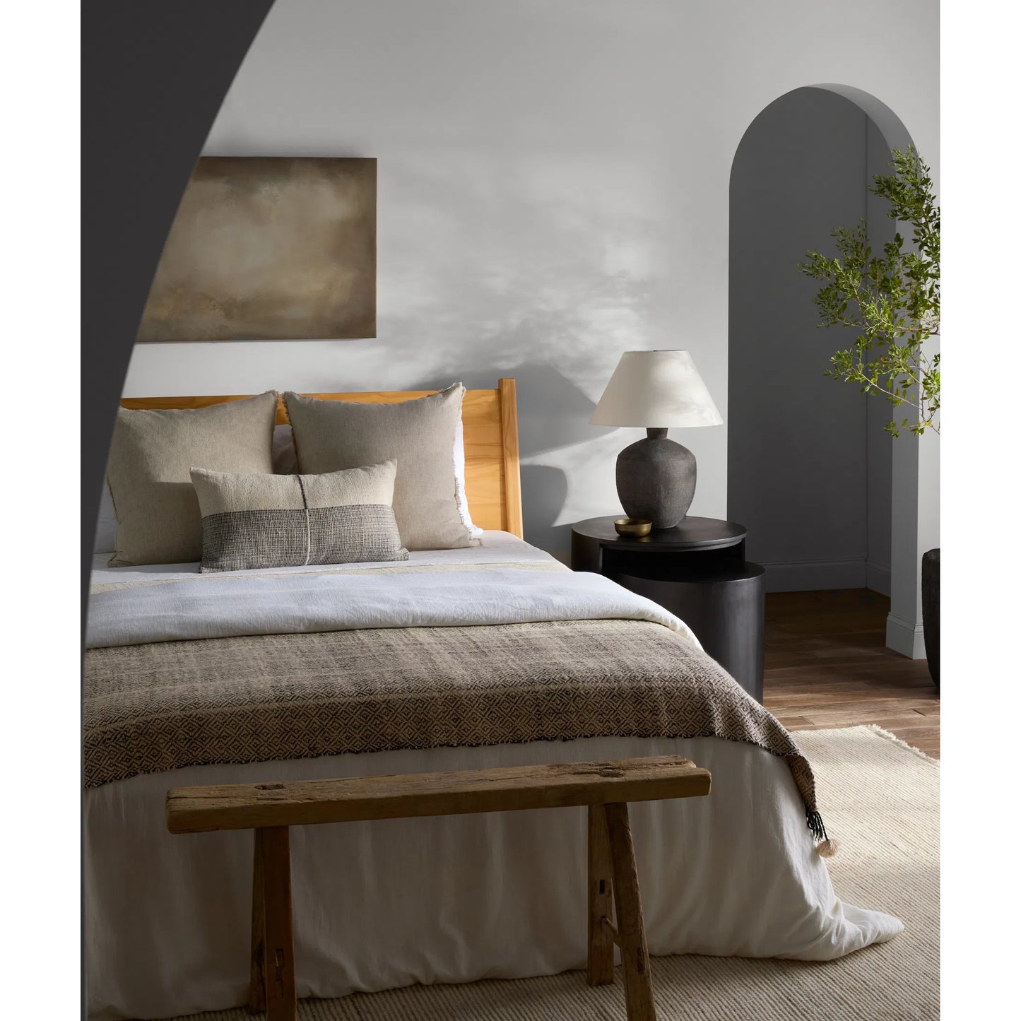 004 SI-2123708 | Lifestyle | Margosa MGT03 Throw by Jaipur Living in gray, cream. Made from 100% wool in a cottage & farmhouse style.