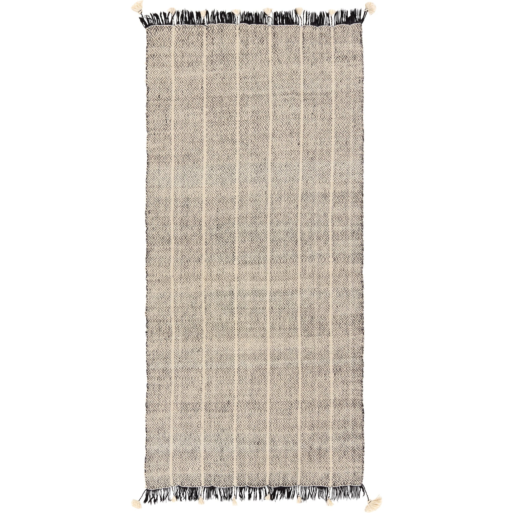 Margosa Primani Throw by Jaipur Living in gray, cream. Made from 100% wool in a cottage & farmhouse style.