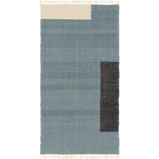 Margosa Aslopa Throw by Jaipur Living in blue, gray. Made from 100% wool in a modern style.