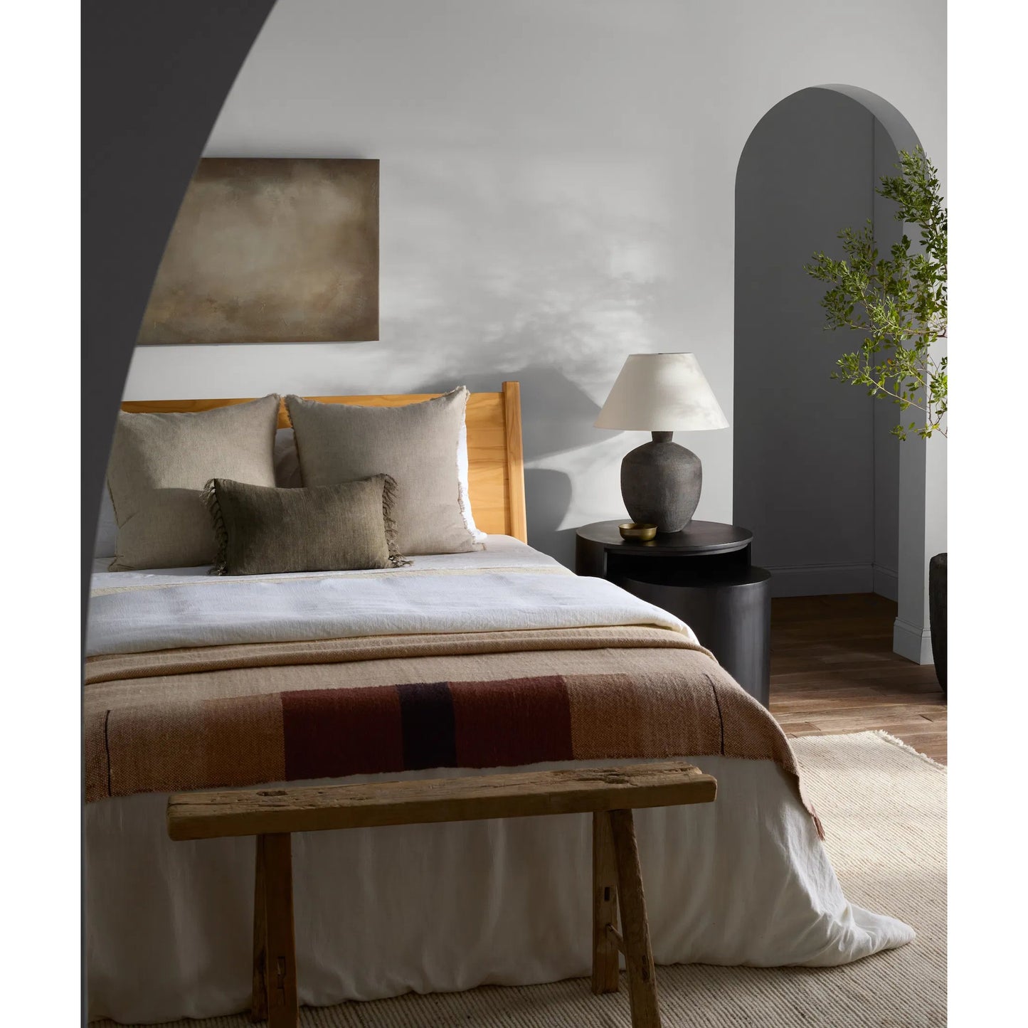004 SI-2123710 | Lifestyle | Margosa MGT05 Throw by Jaipur Living in beige, brown. Made from 100% wool in a modern style.