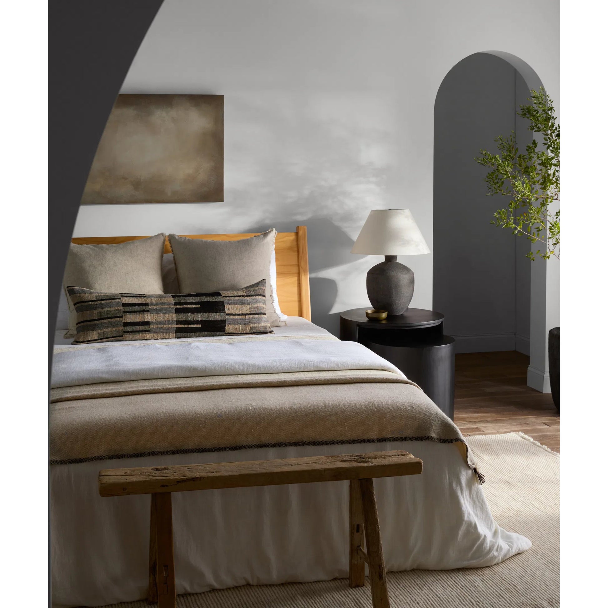 Margosa MGT06 Throw by Jaipur Living in cream, brown. Made from 100% wool in a modern style.