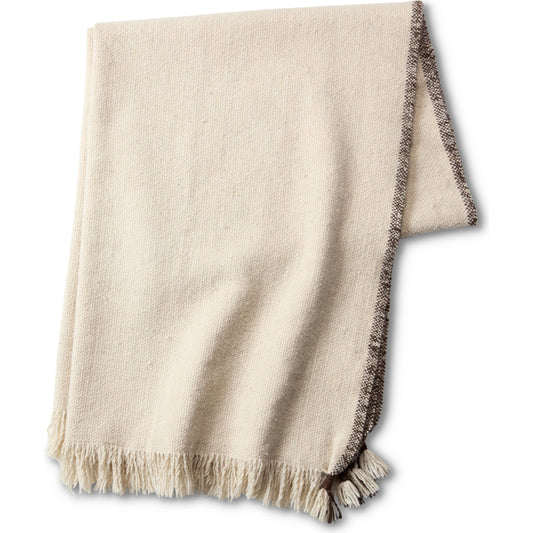 Margosa Encare Throw by Jaipur Living in cream, brown. Made from 100% wool in a modern style.