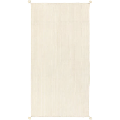 Margosa Irimen Throw by Jaipur Living in cream. Made from 80% wool 20% silk in a modern style.
